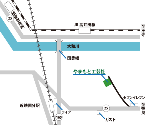 やまもと工芸社案内図